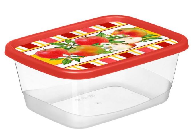 Контейнер для продуктов прямоугольный 1,5л с декором 